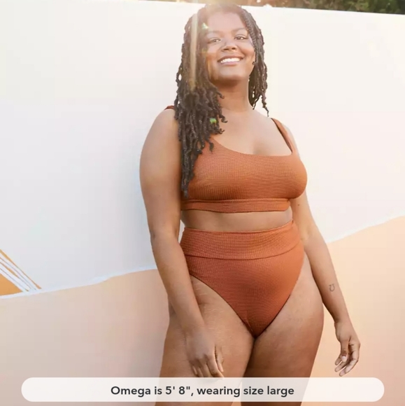 aerie Other - Sold 🆕️ NWT Aerie Waffle High Cut Cheeky Bikini Bottom